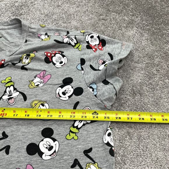 Disney Mickey Mouse Graphic T-Shirt Womens 2X GrayCrew Neck Short Sleeve Tee Top - Picture 7 of 11